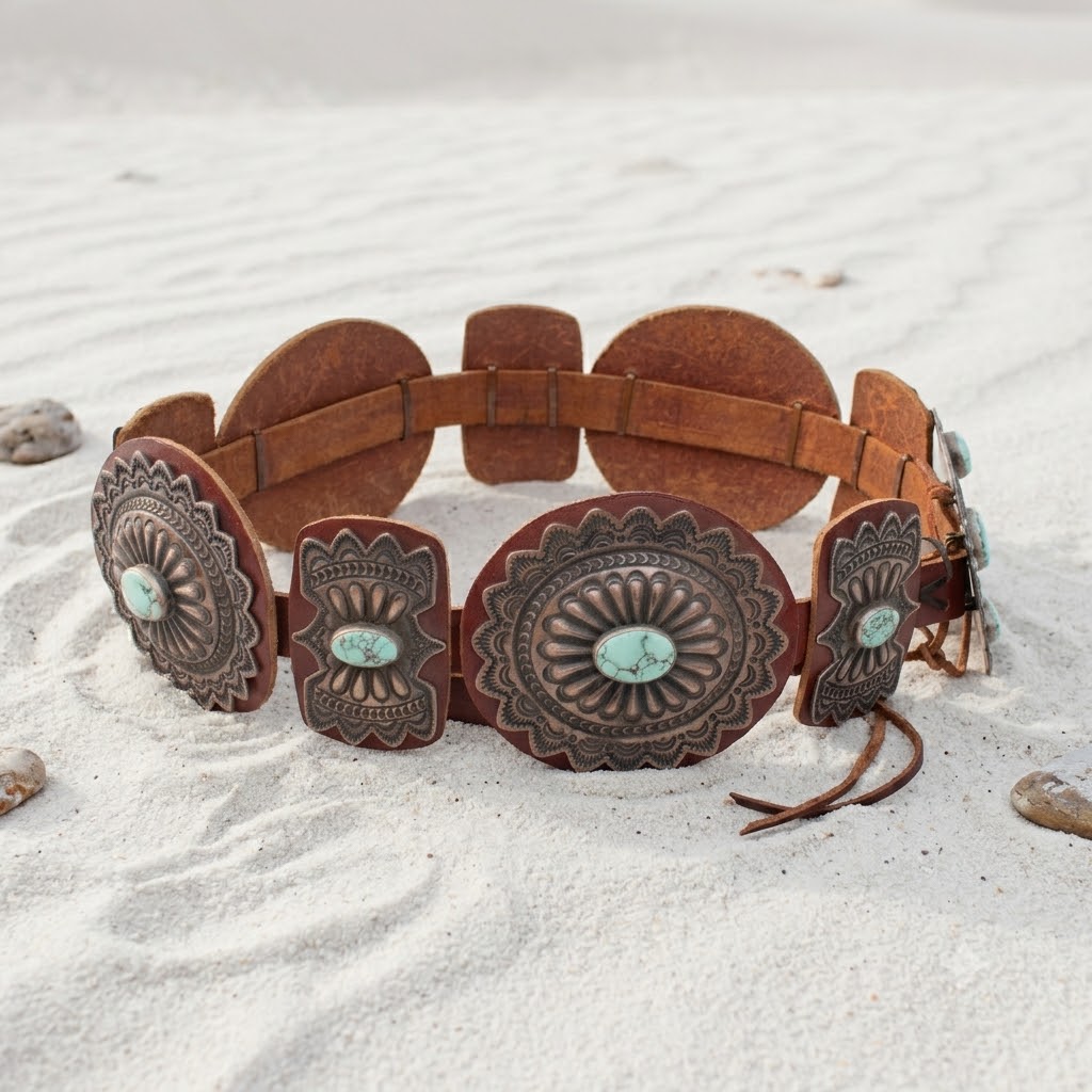 Ceinture Concho Turquoise Kirk Smith – Image 3