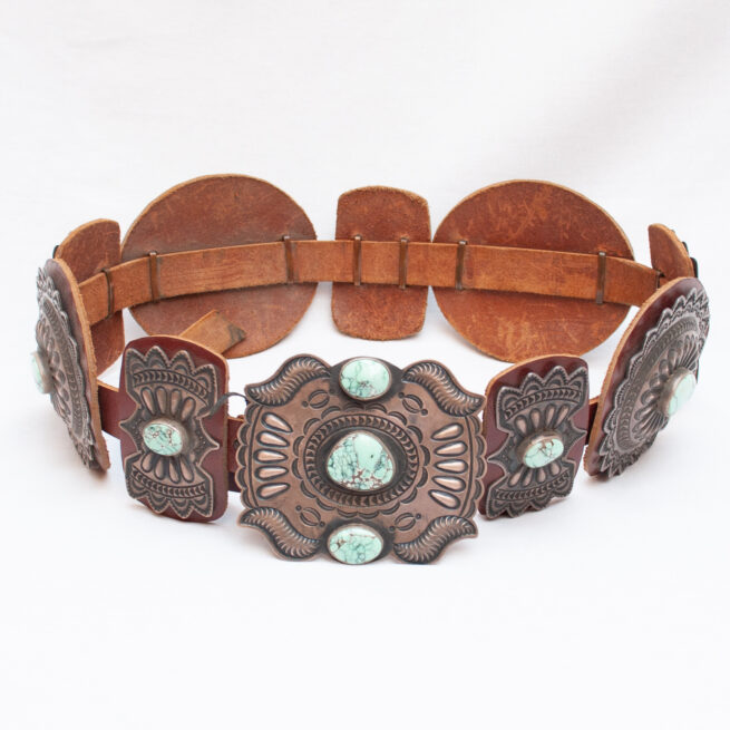 Vintage Kirk Smith Navajo Turquoise Belt