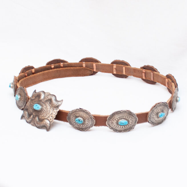 Vintage D.M. Begay Turquoise Concho Belt - Image 10