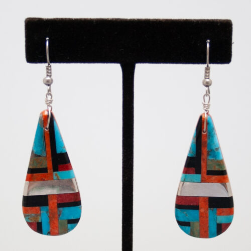 Zuni Mozaic Slab Earrings