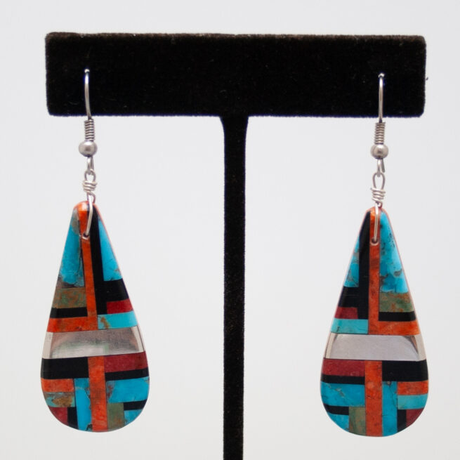Zuni Mozaic Slab Earrings