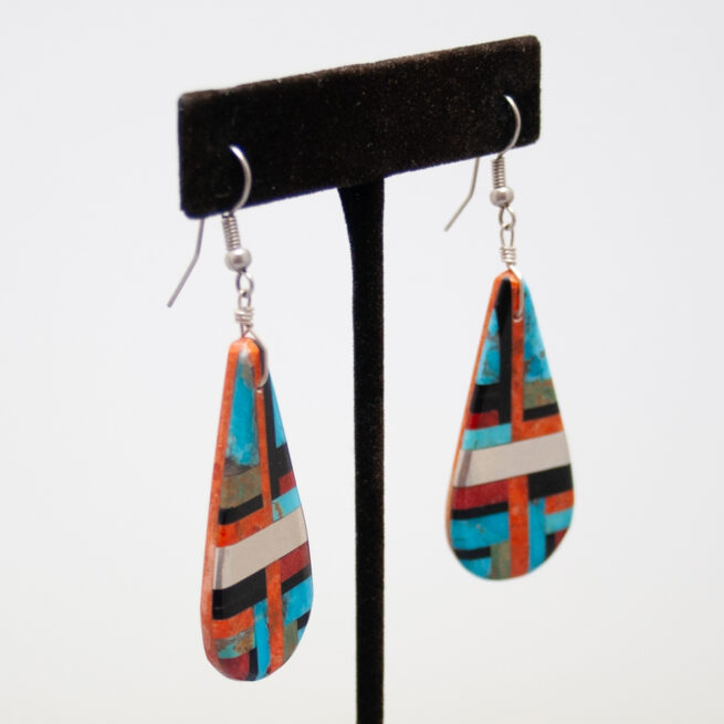 Boucles d'Oreilles Larmes Mosaïques – Image 2