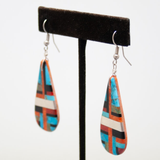 Boucles d'Oreilles Larmes Mosaïques – Image 3