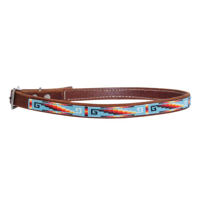 Large Blue Beaded Zuni Dog Collar - Image 2