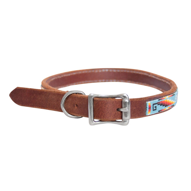 Large Blue Beaded Zuni Dog Collar - Image 4