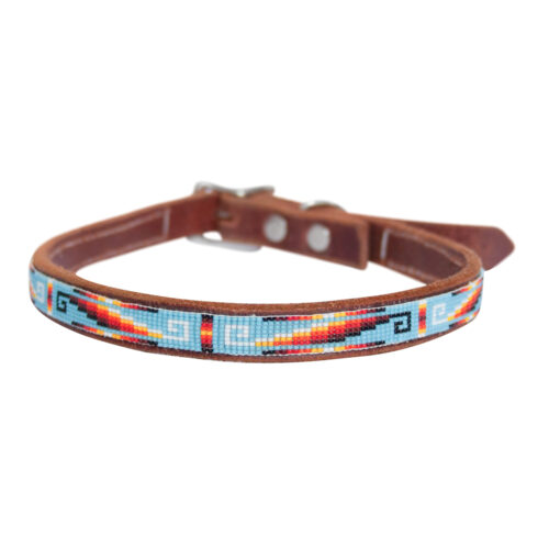 Large Blue Beaded Zuni Dog Collar