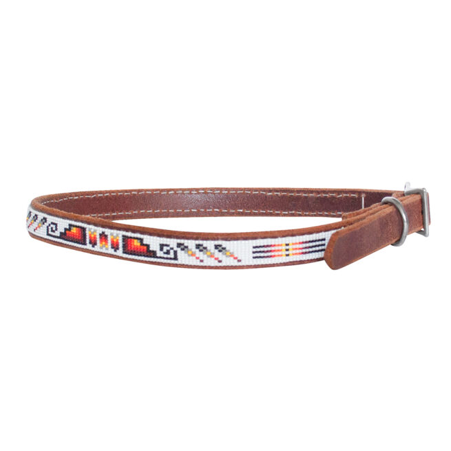 Large White Beaded Zuni Dog Collar - Image 3