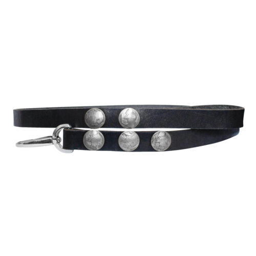 Santo Domingo Black Leather Dog Lead
