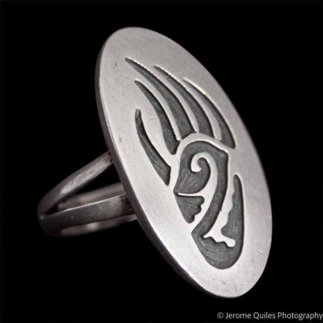 Silver Bear Paw Ring - Image 2
