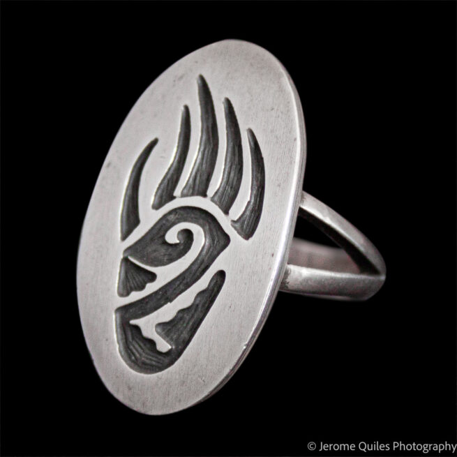 Silver Bear Paw Ring - Image 3