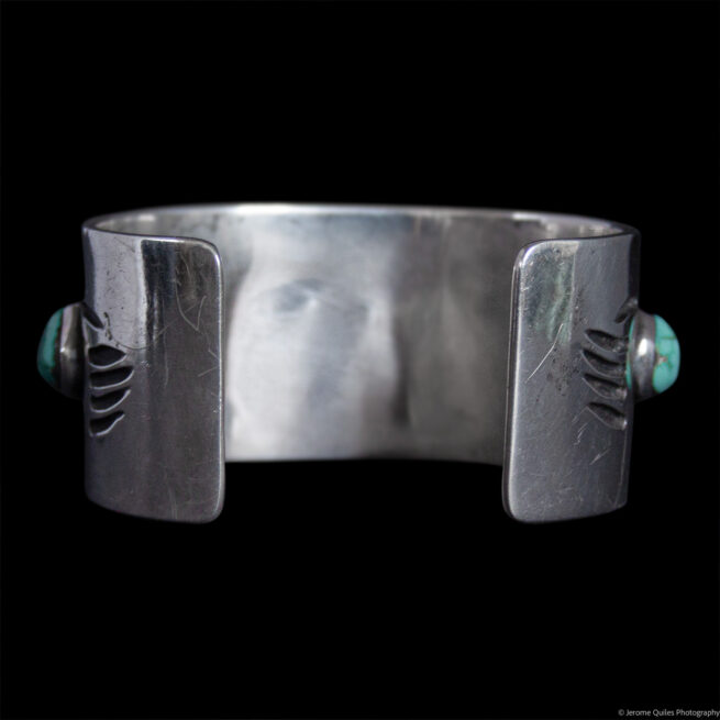 Sterling Silver Bear Turquoise Bracelet - Image 4