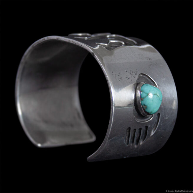 Sterling Silver Bear Turquoise Bracelet - Image 5