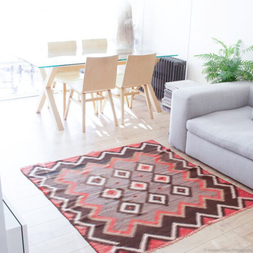 1890’s Antique Navajo Rug Square Shape