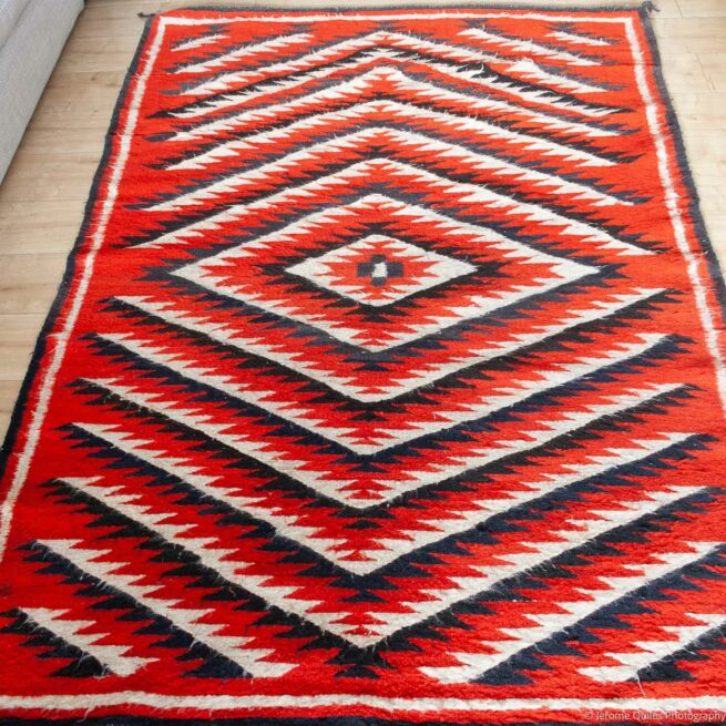1890s Thick Red Floor Rug - Image 2
