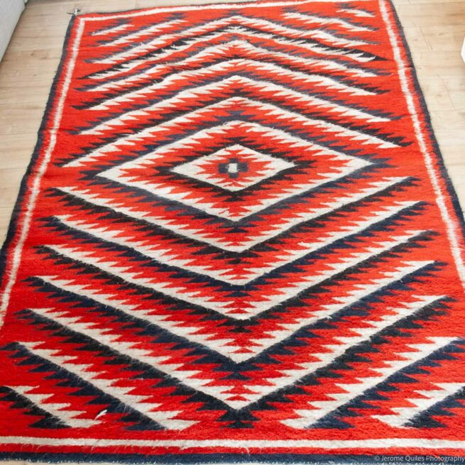 1890s Thick Red Floor Rug - Image 3