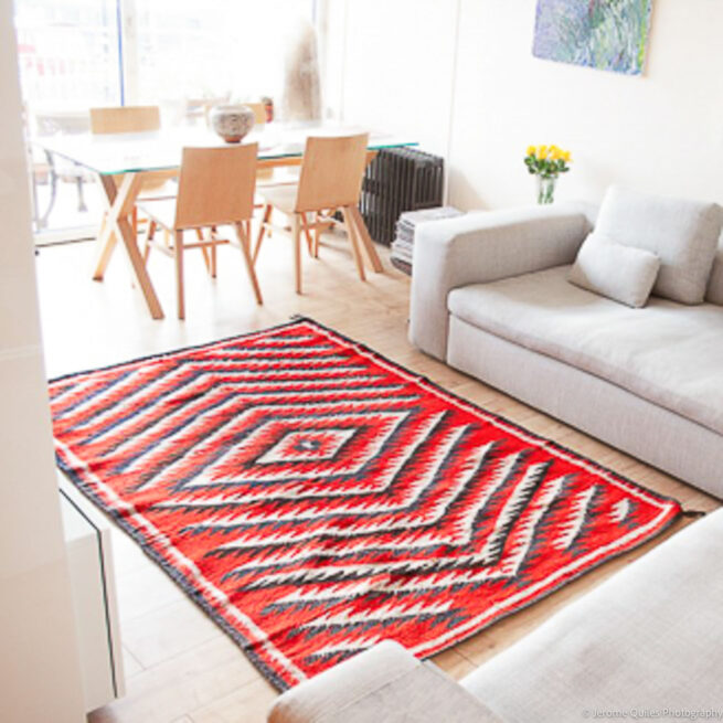 1890’s Thick Red Floor Rug