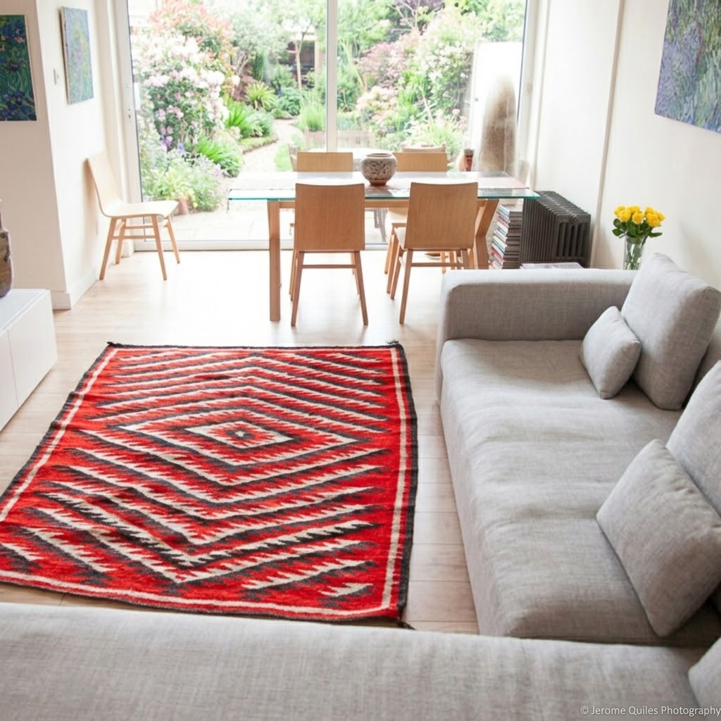 1890s Thick Red Floor Rug - Image 2