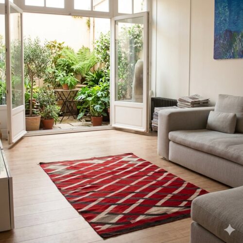 1910s Large Red Area Rug