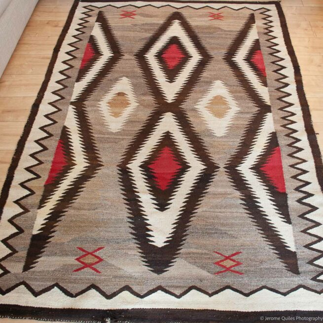 1920s Large Vintage Area Rug - Image 2