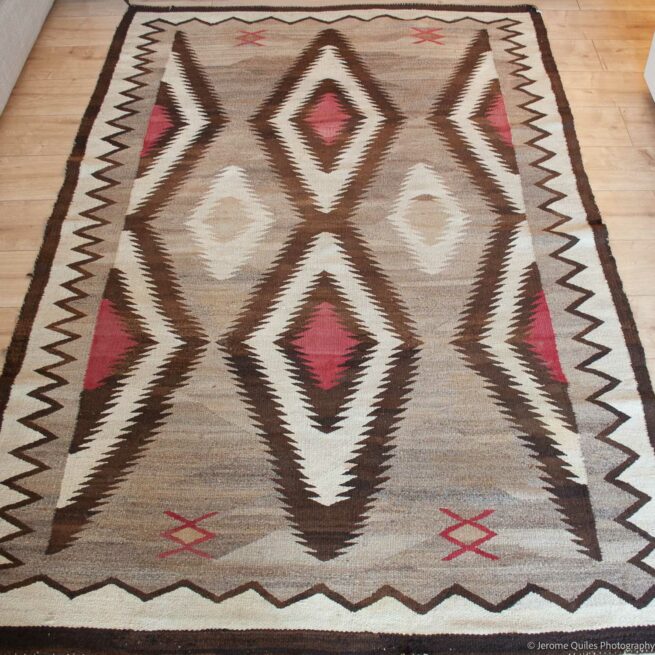 1920s Large Vintage Area Rug - Image 3