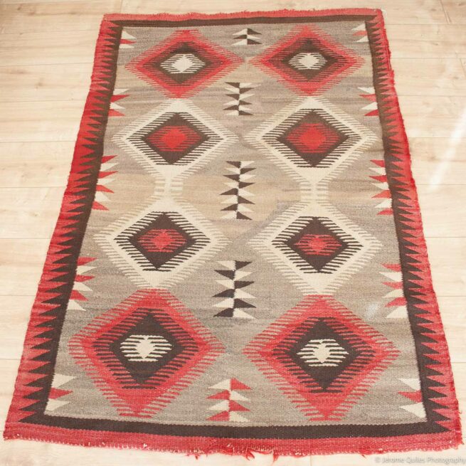 Tapis Navajo Vintage Tissé-Main Années 1920 – Image 3