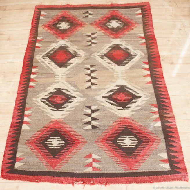 Tapis Navajo Vintage Tissé-Main Années 1920 – Image 2