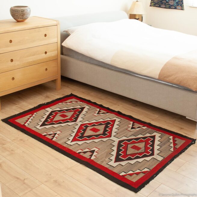 Tapis Navajo Triple Diamant Années 1930 – Image 2