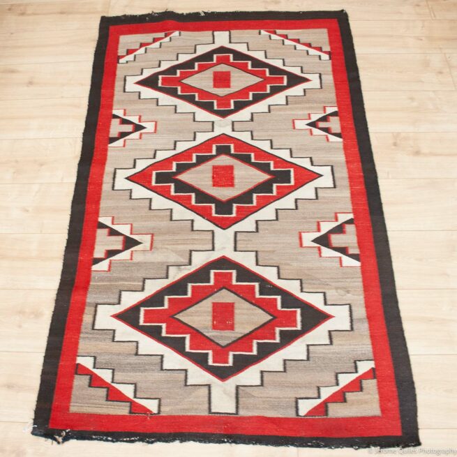 Tapis Navajo Triple Diamant Années 1930 – Image 4