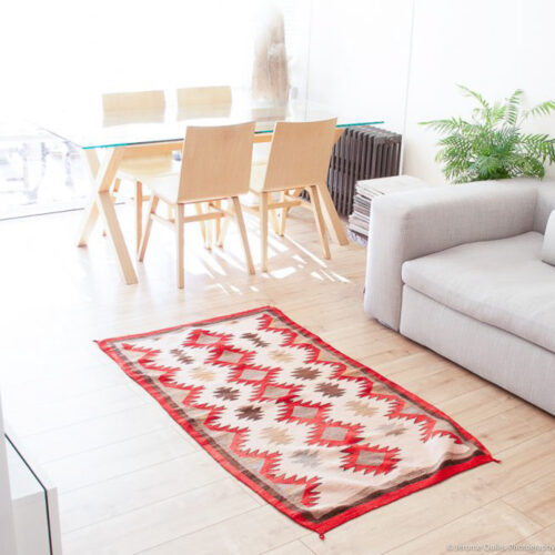 1930’s Red Pink Navajo Rug