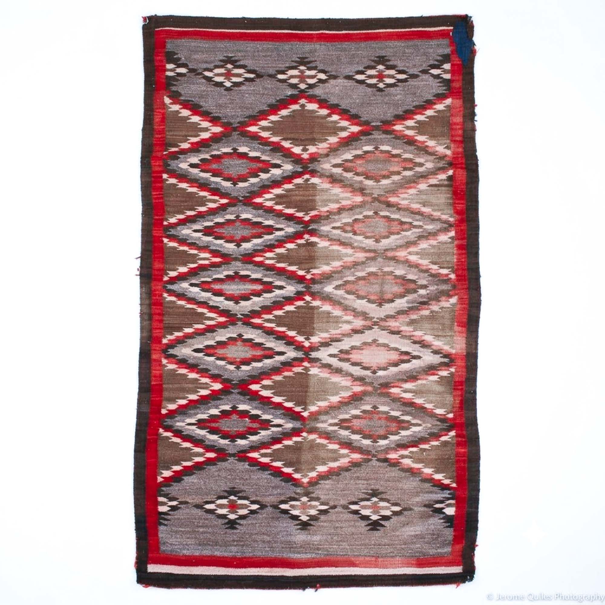 1940s Navajo Carpet Pink Diamond Dazzler - Image 2