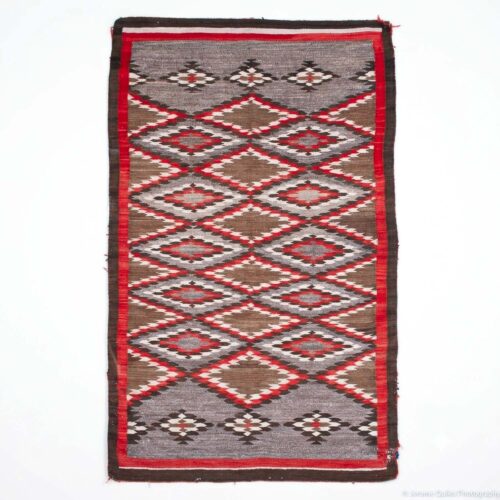 1940s Navajo Carpet Pink Diamond Dazzler