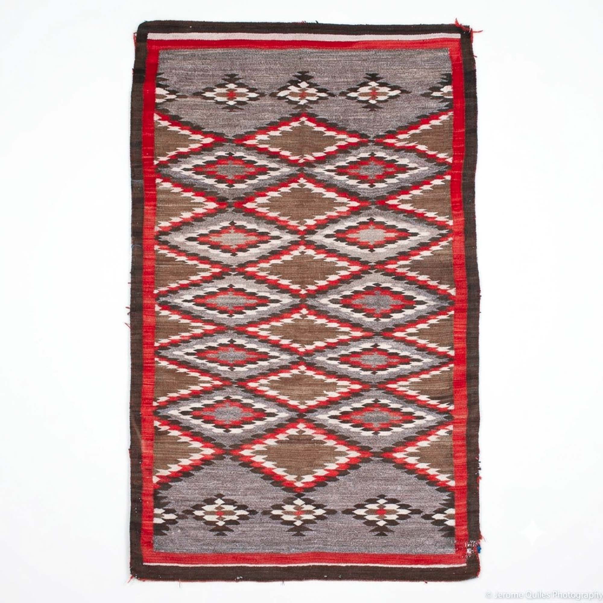 1940s Navajo Carpet Pink Diamond Dazzler