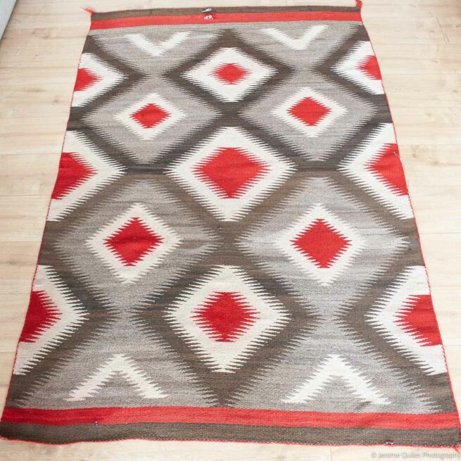 Tapis Vintage Tissé-Main Années 1940 – Image 2