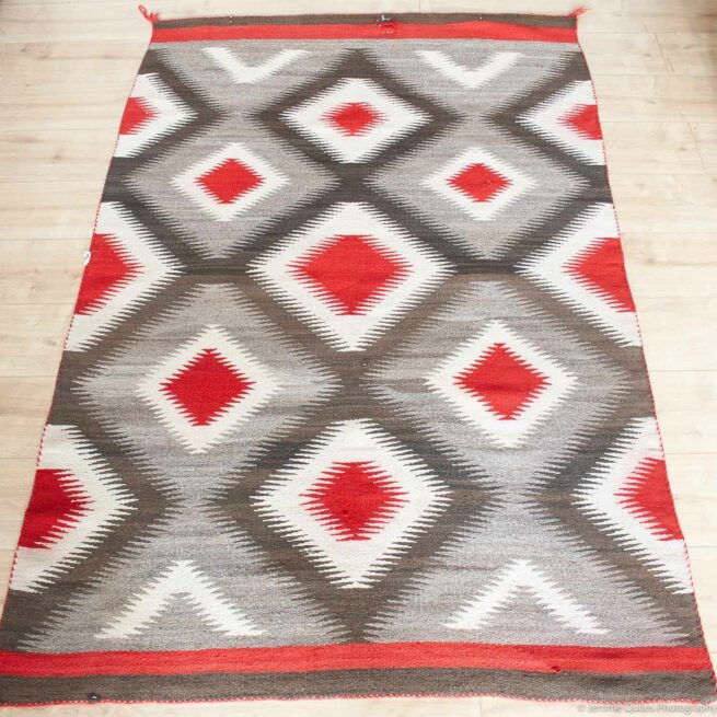 Tapis Vintage Tissé-Main Années 1940 – Image 3