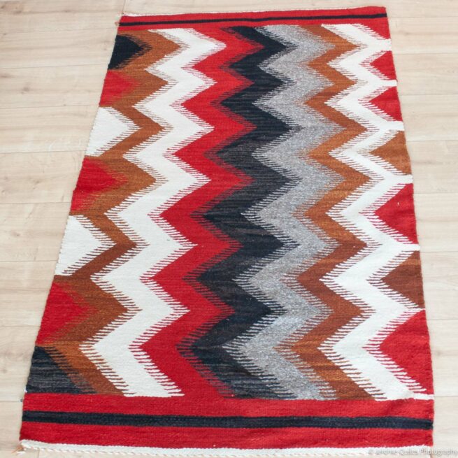 Tapis Laine Multicouleur Années 1950 – Image 3