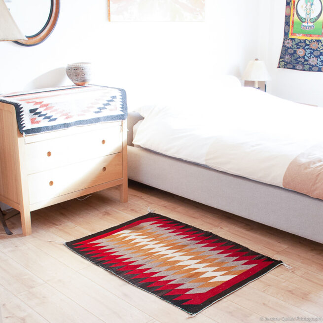 1950’s Navajo Bedroom Rug Storm Design