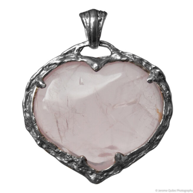 Rose Quartz Heart Pendant - Image 3