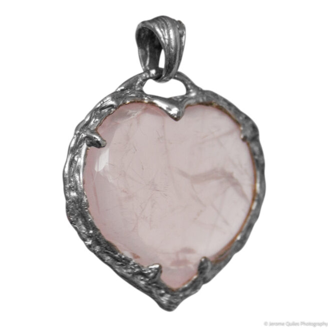 Rose Quartz Heart Pendant - Image 2
