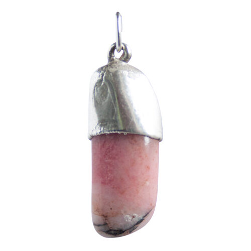 Small Rhodonite Silver Pendant