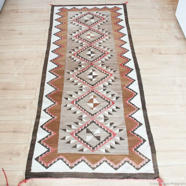 1920s Vintage Navajo Rug Runner - Image 4