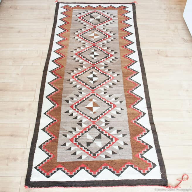 1920s Vintage Navajo Rug Runner - Image 3