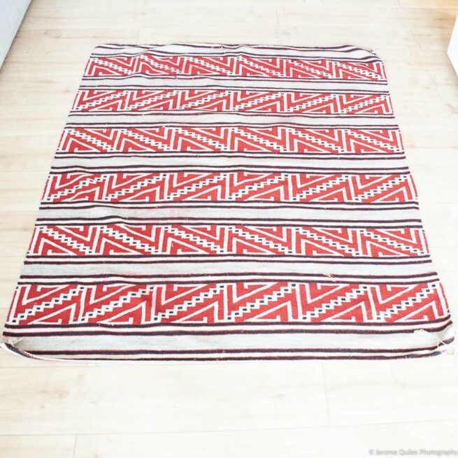 1930s Vintage Red Navajo Blanket - Image 3