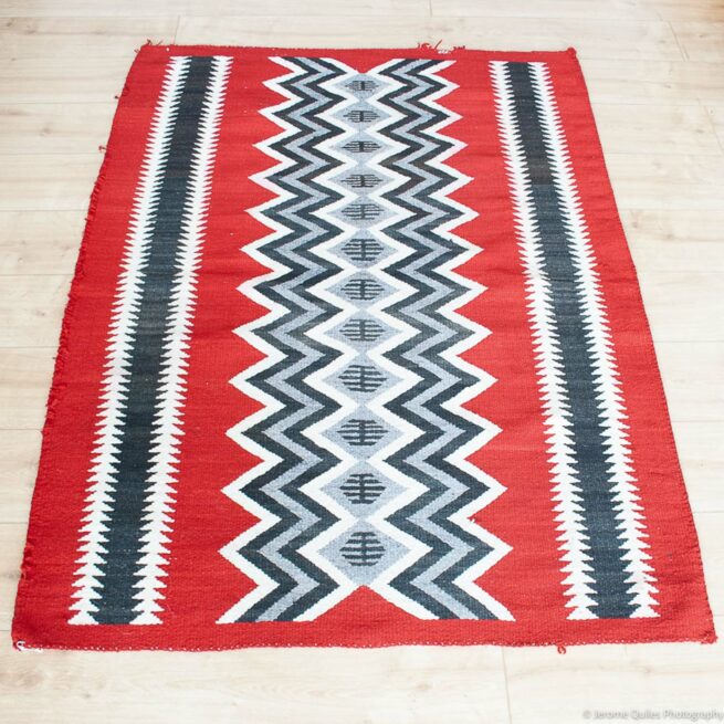 1935 Navajo Rug Ganado Red Storm Dazzler - Image 5