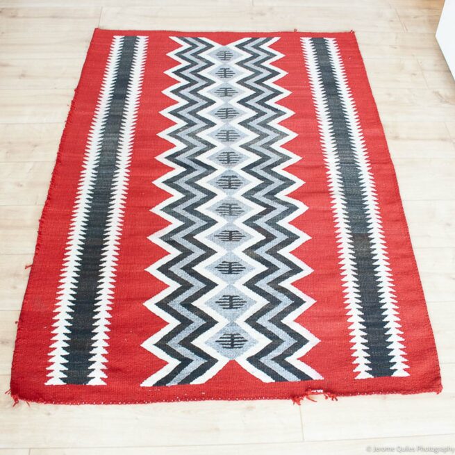 1935 Navajo Rug Ganado Red Storm Dazzler - Image 4