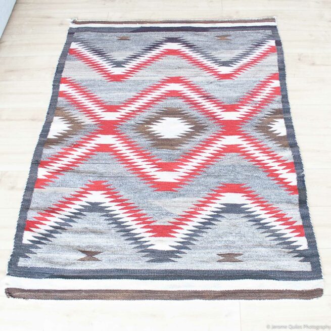 1940s Handwoven Navajo Blanket - Image 4