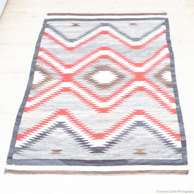 1940s Handwoven Navajo Blanket - Image 3