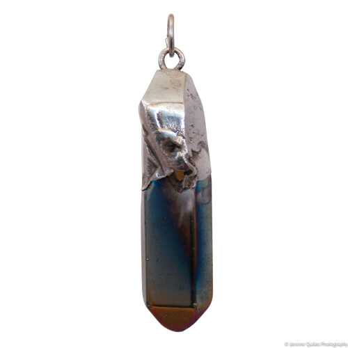 Pendentif Argent Quartz Titane