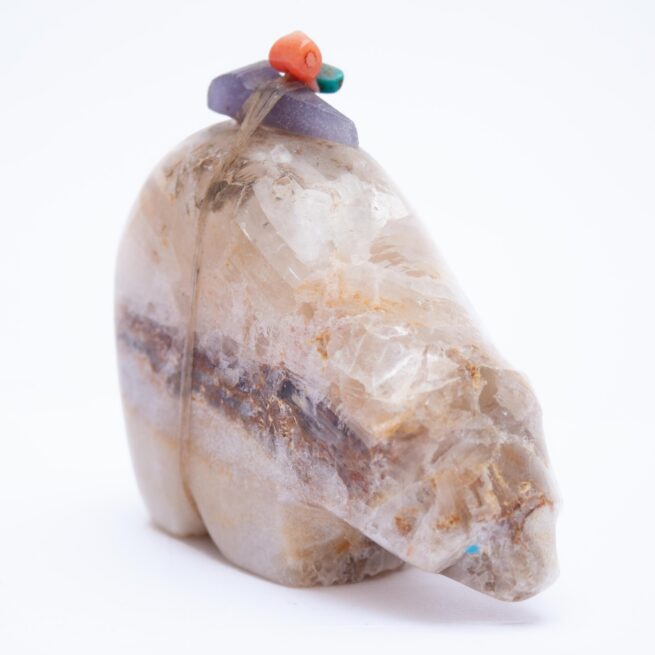 Animal Totem Ours Sculpture Grise – Image 3