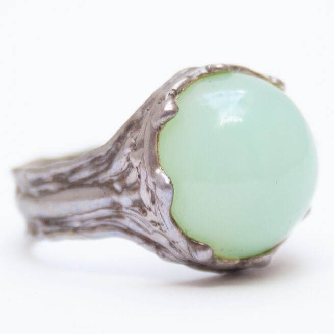 Bague Chrysoprase Vert Pâle