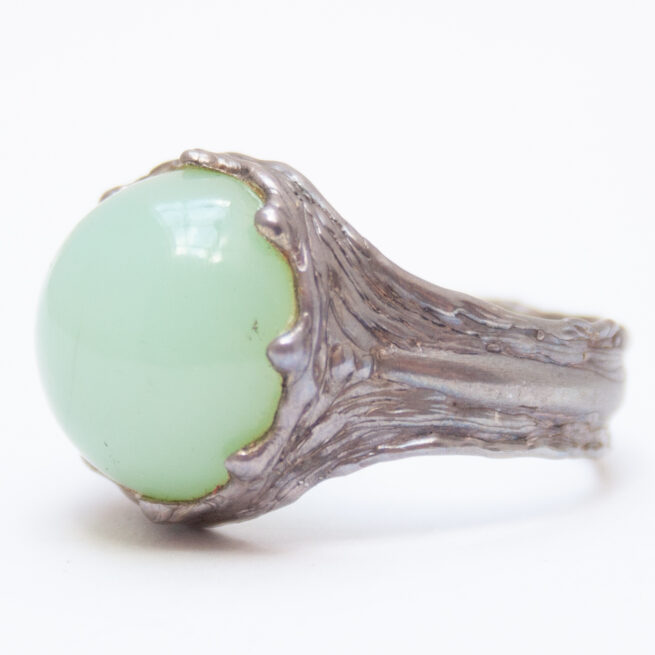 Bague Chrysoprase Vert Pâle – Image 3